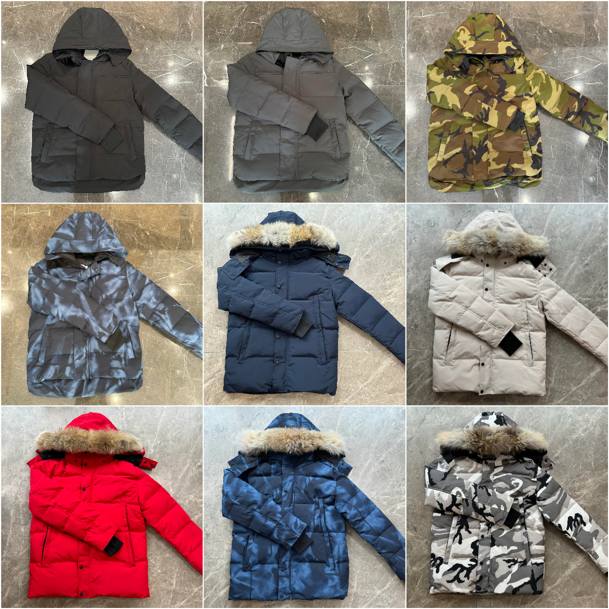 Men's Winter Down Coat with Big Fur Hood - Fashionable & Warm Outdoor Jacket for Cold Weather