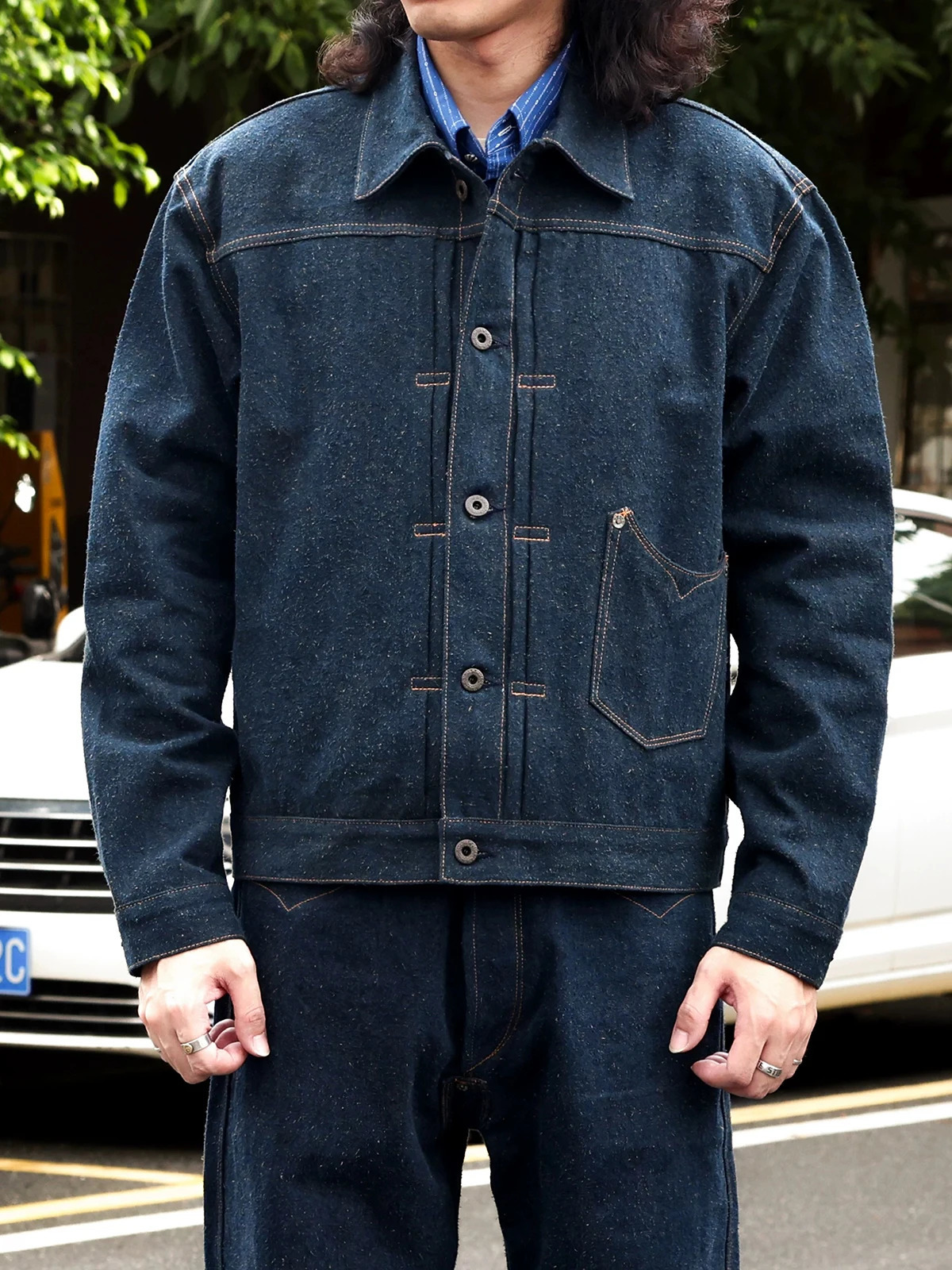 Red Tornado 10th Anniversary Kakishibu Dyed Type 1 Denim Jacket Men Vintage Single Pocket Indigo Workwear 260929