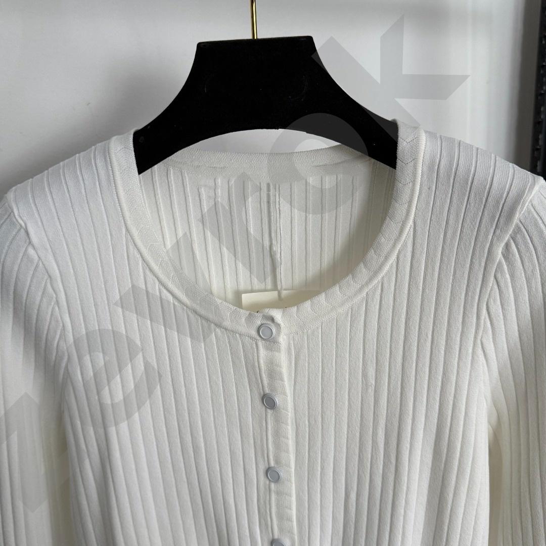 Cardigan en tricot côtelé à col rond pour femme, de haute qualité, à manches longues, boutonné, pull court, élégant, vêtements d'extérieur décont