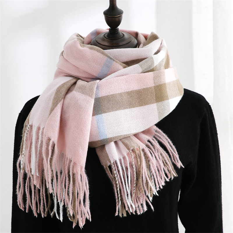 Écharpe de créateur Classique Plaid Femmes Echarpe Echarpe Designer Femmes Schal 100% Cachemire Echarpes Pour L'hiver Chaud Femmes Et Hommes Foul