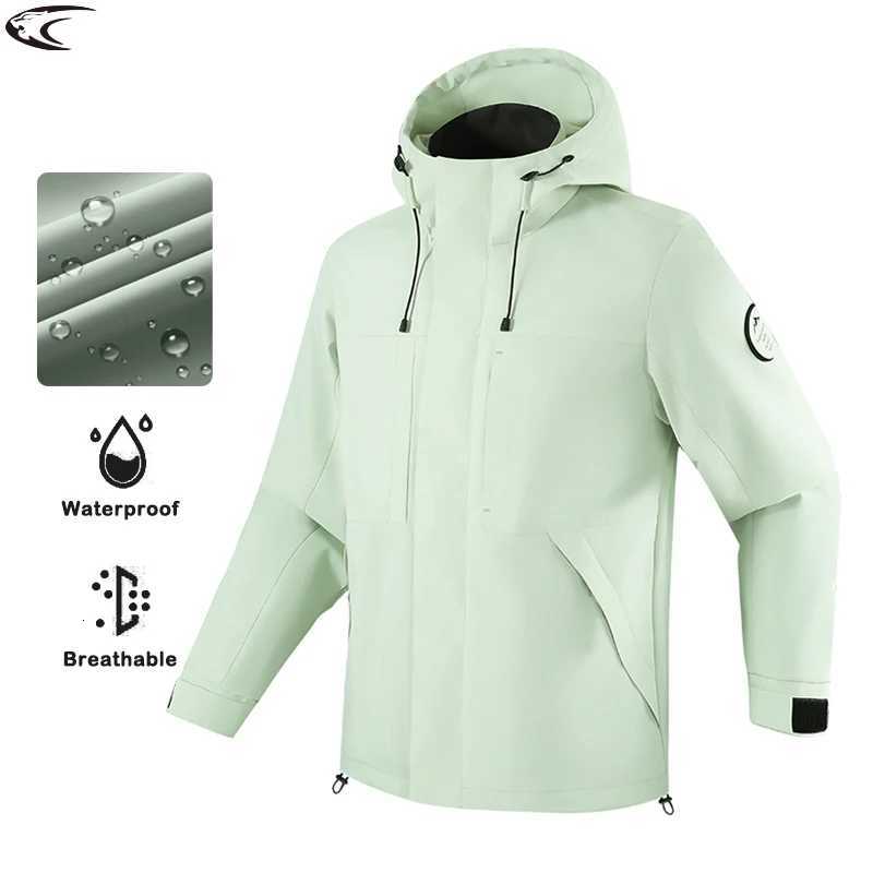 Outdoor Jackets Hoodies LNGXO Men's Women's Waterproof Windbreaker Outdoor Sport Windproof Single-Layer Jacket Hiking Trekking Mountaineer