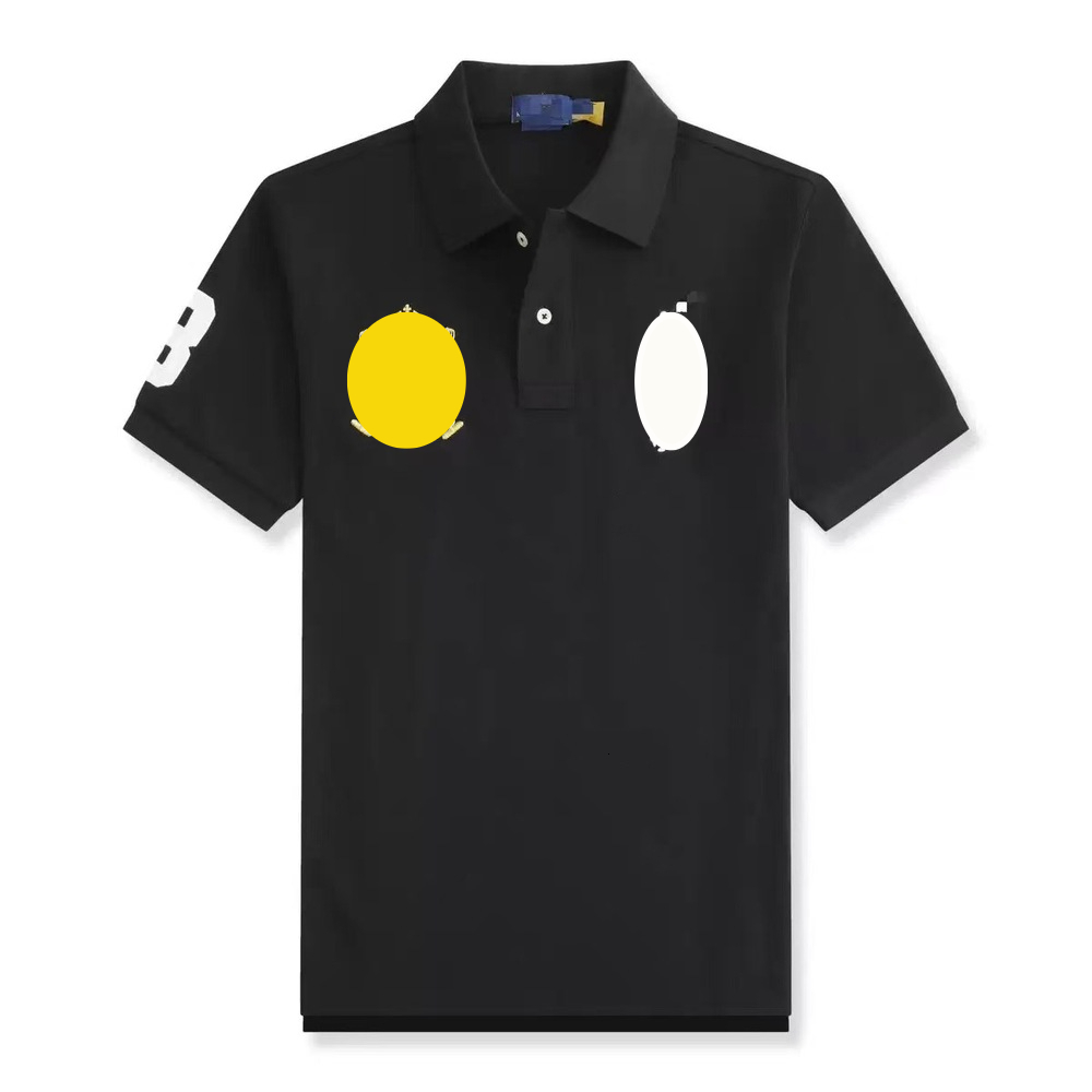 Man's Polo Shirt 100% Cotton Big Horse Embroidery Designer Men's Shirt Summer T-shirtfashion Embroidery, Casual Breathable And Comfortable