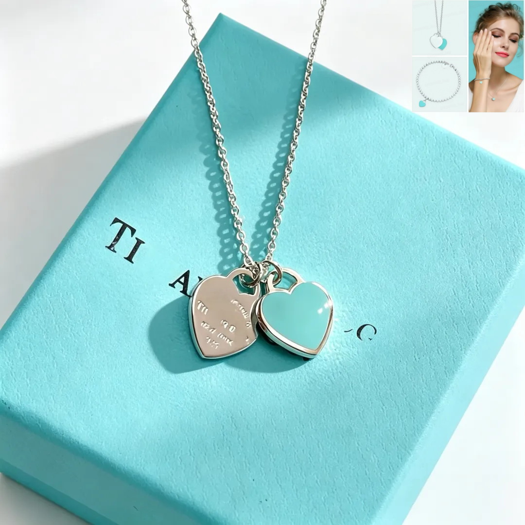 Luxury jewelry Designer Pendant co Necklace Womens Love Heart Necklace Designer Jewellery Thin Chains Pendant Chain Charm anniversary Gift for Wo