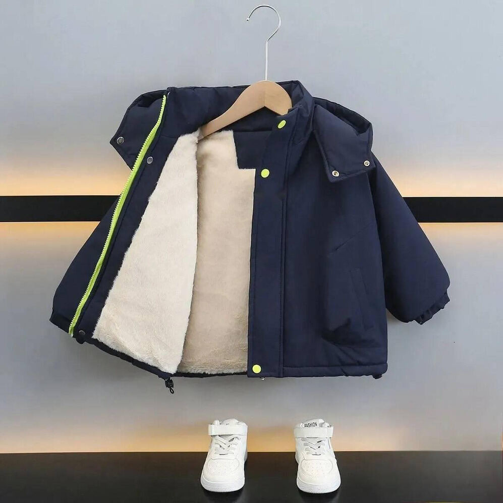 2026 New Stylish Kids' Parka perfume cologne Coat Boys Girls Winter Puffer Jacket Fleece Lined Thickened Warm Windproof Outerwear 01 Designer 0