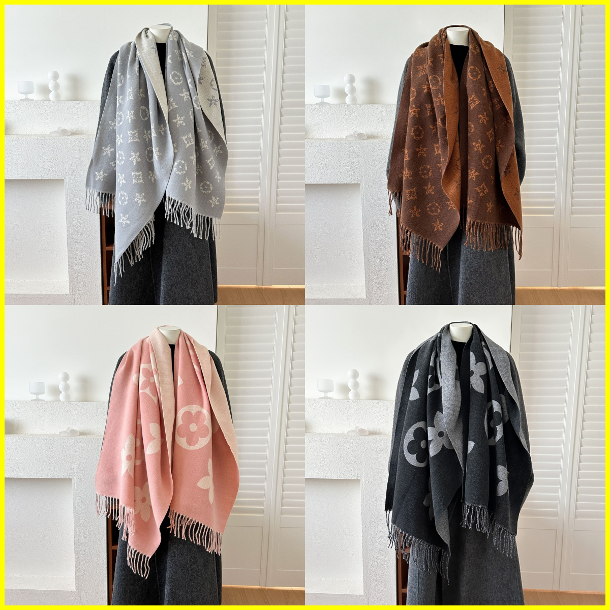Écharpe de créateur Classique Plaid Femmes echarpe écharpes designer femmes schal 100% Cachemire Foulards pour l'hiver Chaud Foulard en soie pour