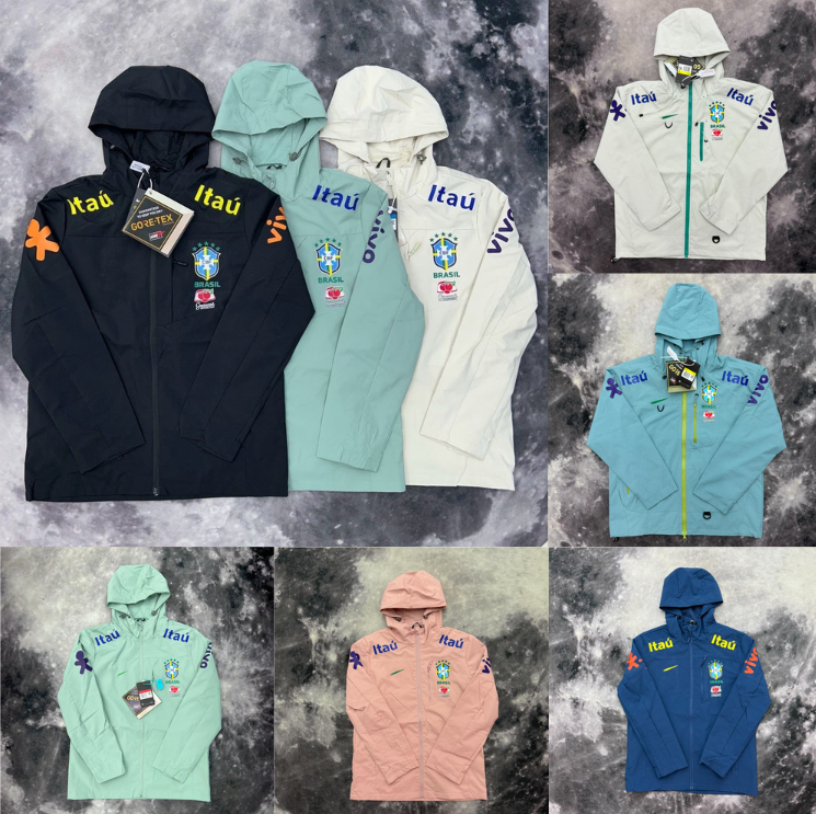 Men Brazil Jacket Homme Veste Brazil National Team Training Designer Men Women Jackets Fashion Hooded Coat Mens Wind Breaker Outdoors Homme Jacket W