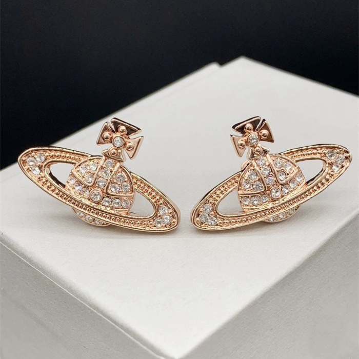 Designer Plated Gold And Silver Zircon Planetary Earrings Exquisite And Luxurious Gifts Suitable For Womens Commuting Daily Wear With Jewelry