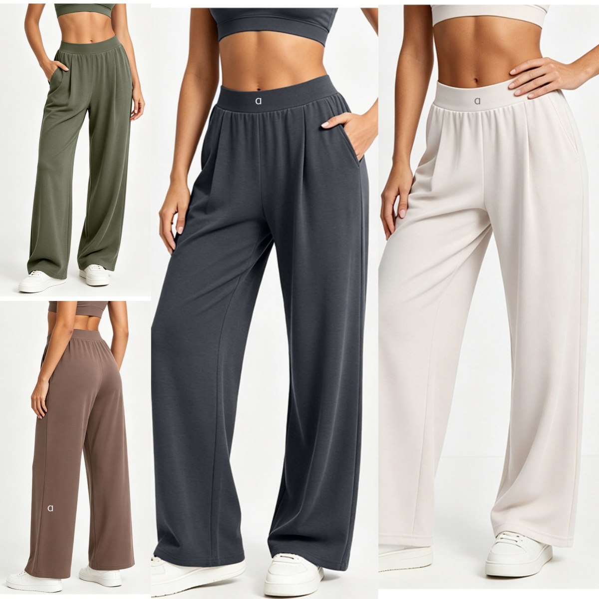 Pantalon à jambes larges pour Sports de plein air pour femmes, mode, séchage rapide, taille haute, jambes droites, loisirs, Fitness, 2584AO