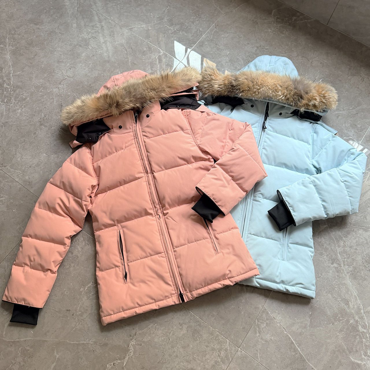 Designer Womens Down Jacket Long Coat Large Pocket Fur Collar Thermal Top Female goosejackets womens autumn winter Large Clothing Coats Doudoune Fem