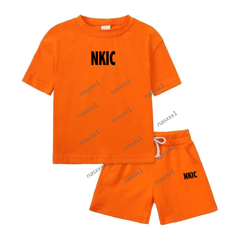 Ensembles de vêtements décontractés pour enfants de marque d'été Enfants lettre imprimée garçons pull t-shirts 2 pièces costume enfants garçon in