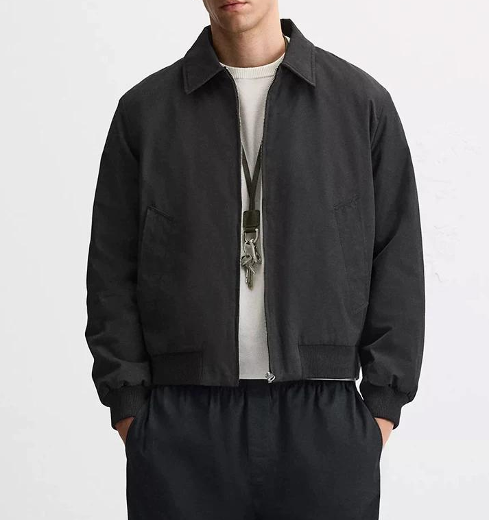 Men's Tech Fabric Padded Quilted Jacket Lapel Collar Thick Warm Winter Coat Loose Fit Zip Front Multi Pocket Outerwear