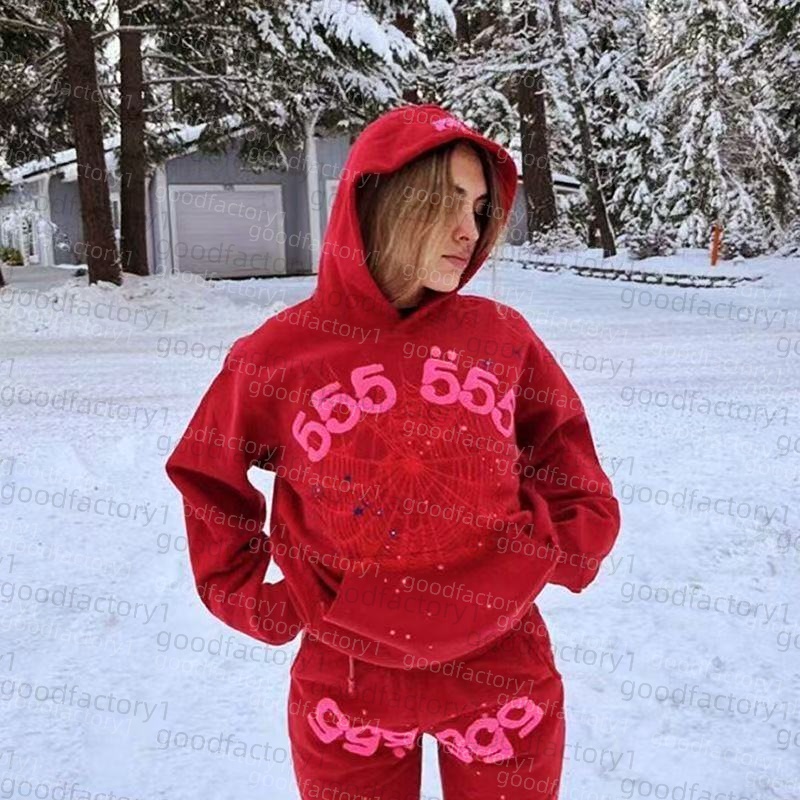 Mens Designer Clothes Spider Hoodie Rhinestone Hoodie Sweatpants Tracksuit, Casual Fashion Hip Hop Long Sleeve Cotton Pullover Pants Hooded Sweater