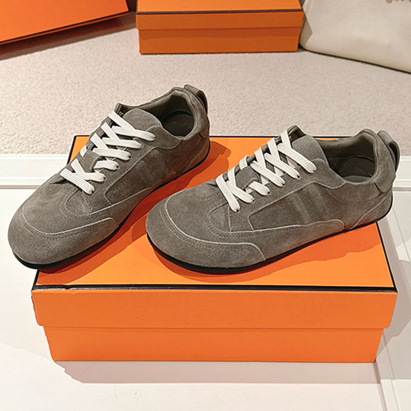 Men Womens suede May derby shoes Modern chic look sleek design suede calfskin shoes Black leather sole Breathable Athleisure Shoes