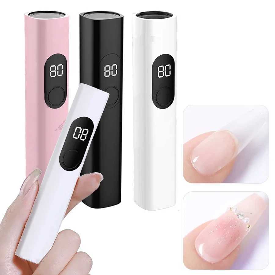 Nail Dryers Mini Portable LED UV Nail Lamp Fast Curing Gel Polish Dryer Manicure Tool for Home Use Nail Art UV Light X261008