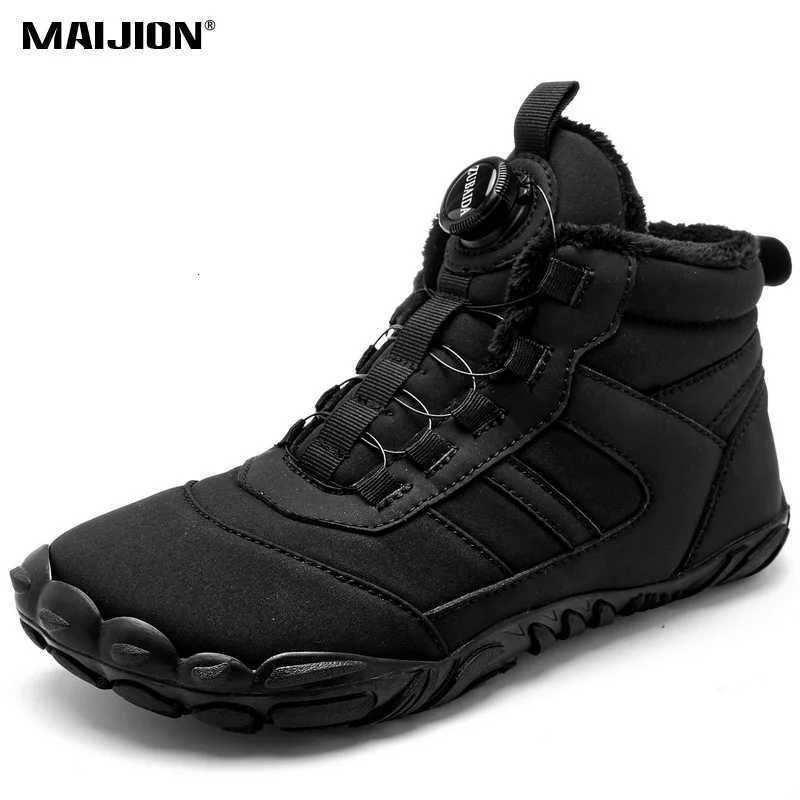 Outdoor Shoes Sandals Winter Hiking Shoes Plush Men's Snow Boots Anti-slip Women Ankle Booties High-top Kids Warm Cotton Shoes Outdoor Climbing