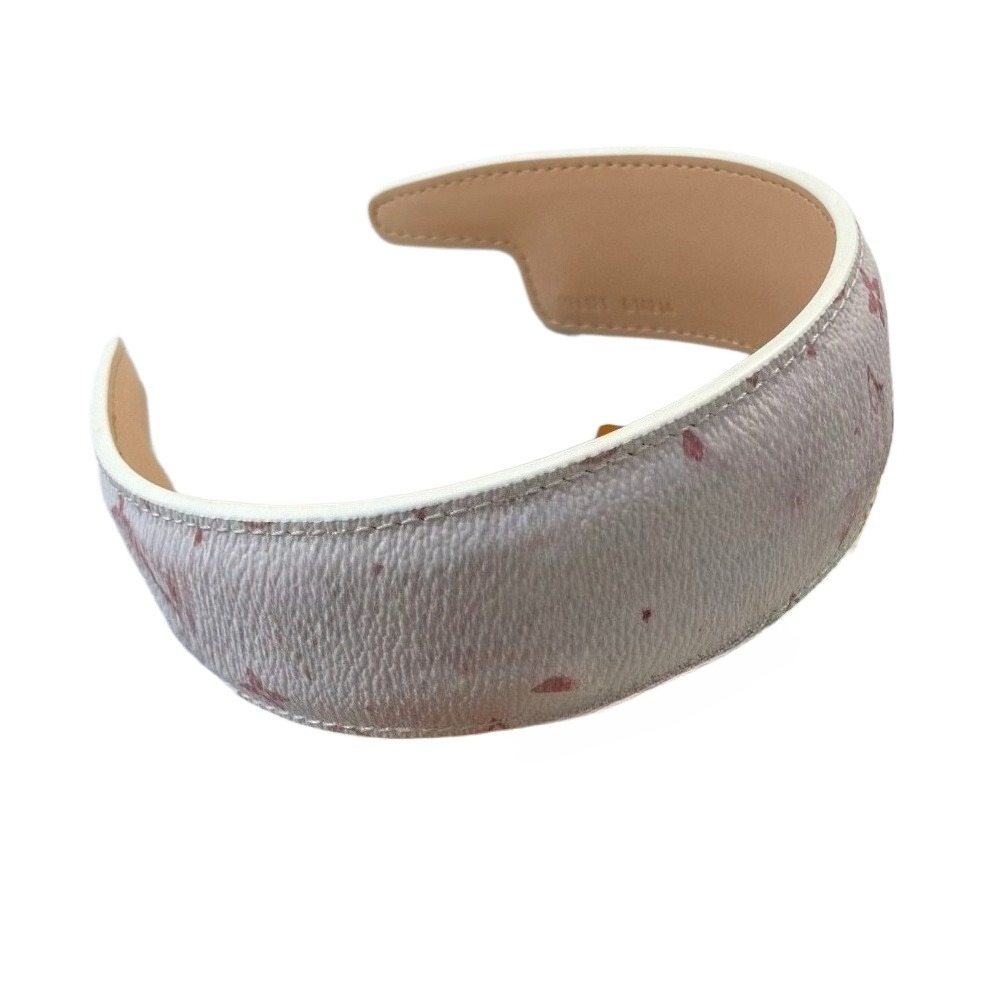 Designer haut de gamme cheveux cerceau bandeaux en cuir blanc classique bâtons de cheveux floraux dames accessoires de cheveux de luxe lettre cla
