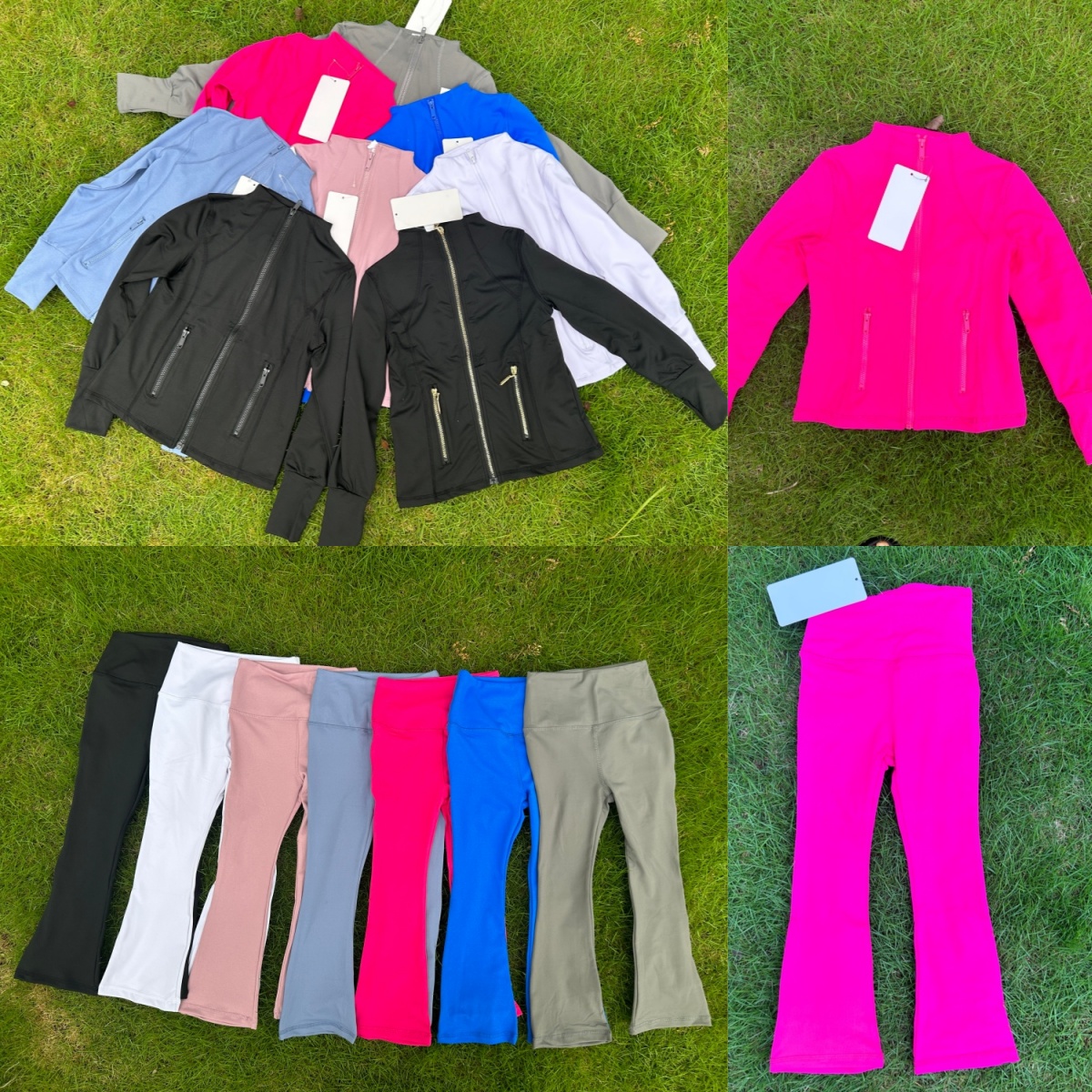 L6452-UU Nouvelle mode enfants veste de Yoga veste à col à séchage rapide ou pantalon de Sport à la mode taille haute Yoga cloche bas pantalon Le