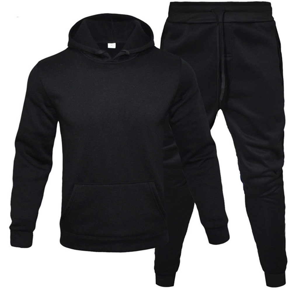 Ensemble de survêtement homme 2 pièces sweat à capuche et pantalon de jogging sport décontracté pour gym