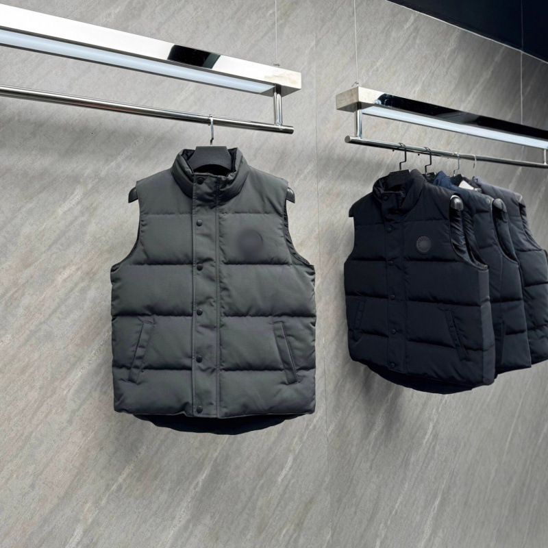 canada vest jacket designer vest puffer Freestyle Crew Vest Black Label Stand Collar Down Puffer Gilet Unisex Winter Warm Sleeveless Waistcoat for M