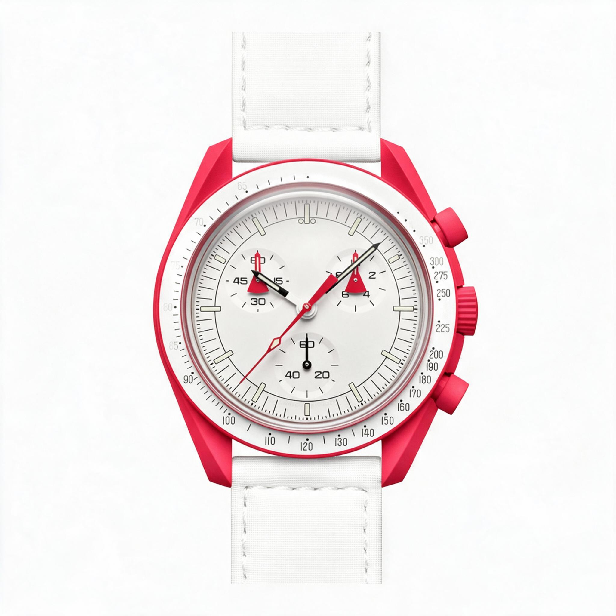 Montre chronographe de sport pour hommes en gros, montre-bracelet analogique à quartz multicolore en option avec bracelet en cuir, étanche, logo