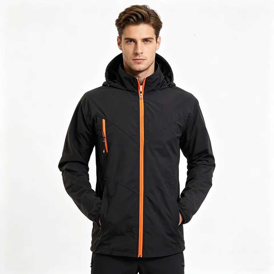 Outdoor Jackets Hoodies Camping Hiking Windbreaker Jacket Men Lightweight Spring Summer Outdoor Sport Fishing Outwear Hooded Jacket Quick Dry Breath