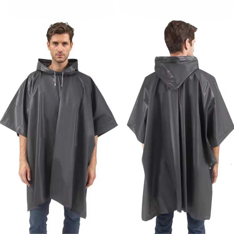 Waterproof 1PC Women Women's Raincoats Long Raincoat Waterproof Hooded EVA Rain Jacket Man Poncho Outside Hiking Rainwear Clothing Men Rain Coa