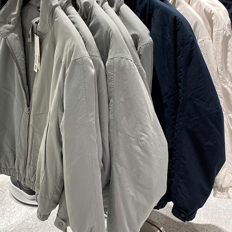 Manteau de créateur pour homme, veste rembourrée d'hiver, col montant, coupe ample, imperméable, multi-poches, chaud, décontracté, vêtements d'ex