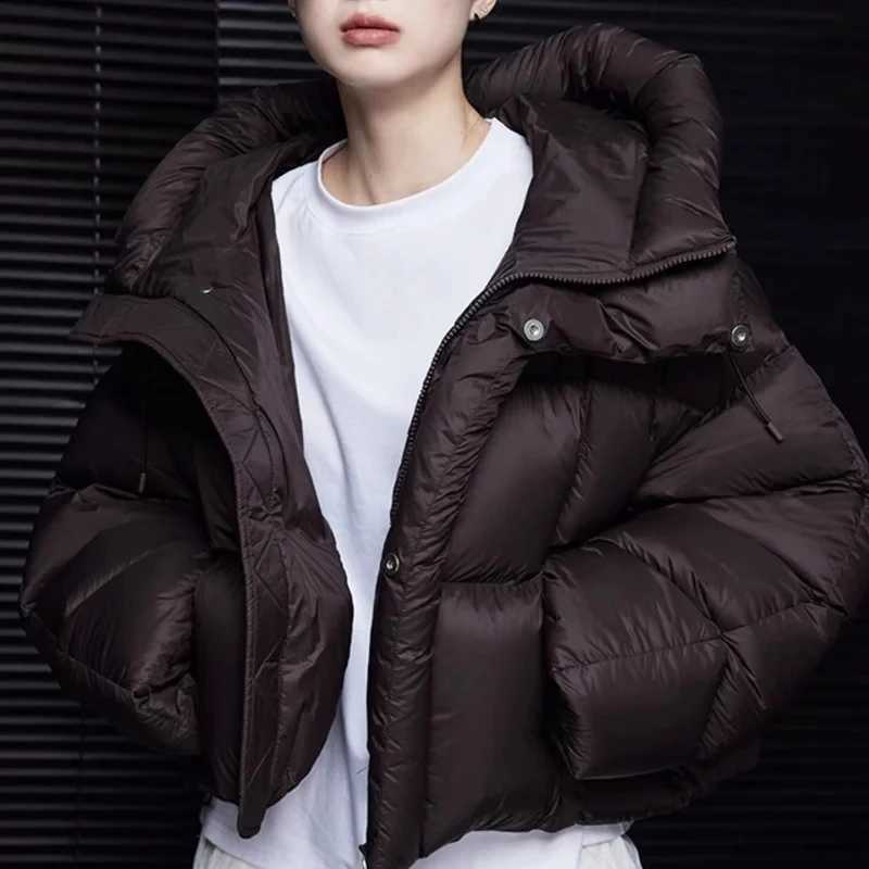 Down Parkas 2027 Women's Hot Sale Winter Parka Women Hooded Cotton Puffer Bread Jacket Zip Up Korean Casual Loose Thick Warm Outwears J261008