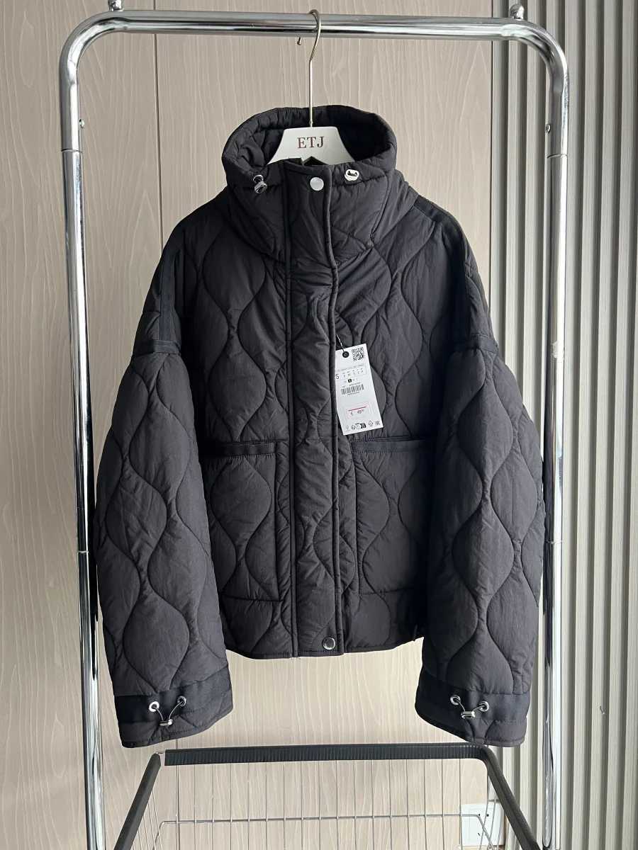 Down Parkas Waterproof Women's Cotton Jacket ZW Women's Series Winter New Arrival Quilted Large Pocket Hooded and Long Sleeve Women's