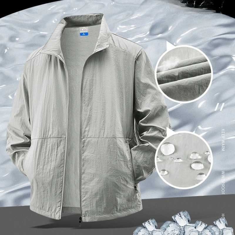 Outdoor Jackets Hoodies Outdoor Waterproof Hiking Jackets Men Fishing Cycling Hooded Gym Running Sunscreen Coat Mens Sun-Protective Thin Jacket Clot