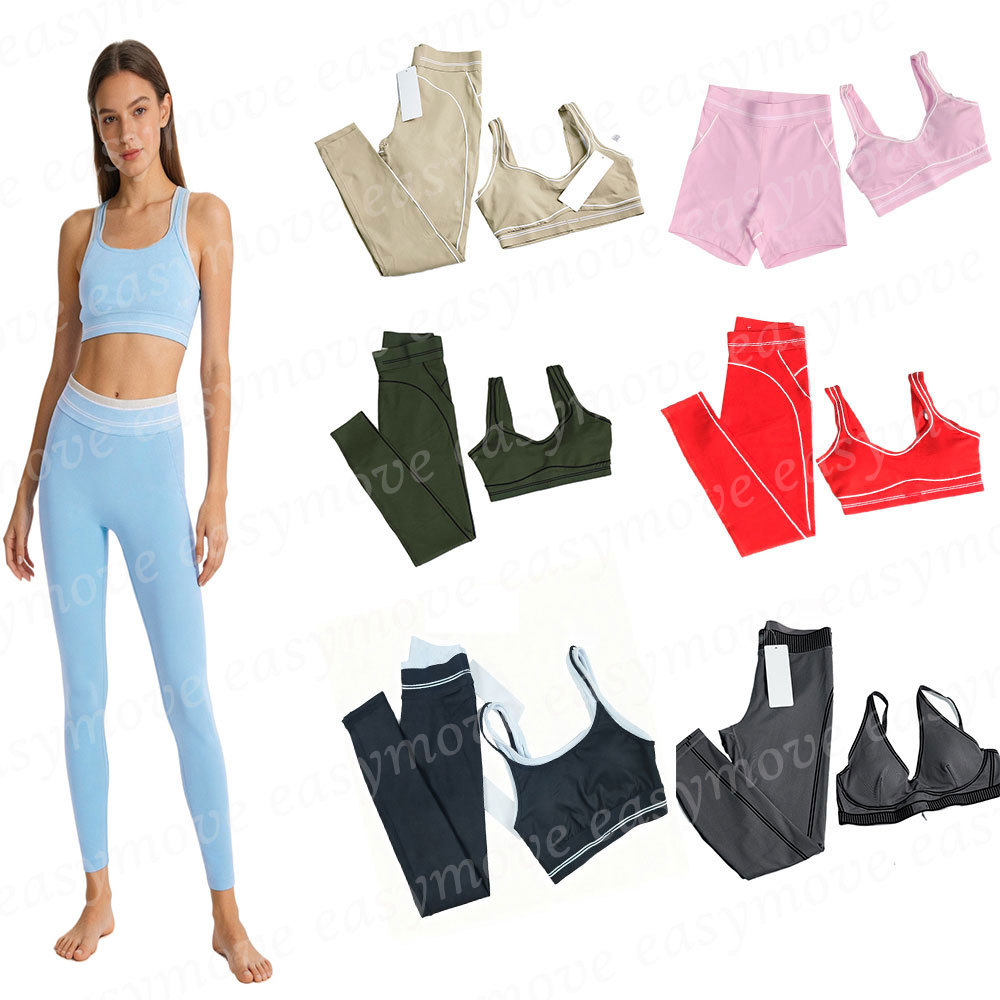 10A+ Ensemble de Gym pour Femmes Soutien-Gorge de Sport Jupe de Gym Short Top Leggings Alosetnessy Robe de Sport Contrôle du Ventre Exercice d'en