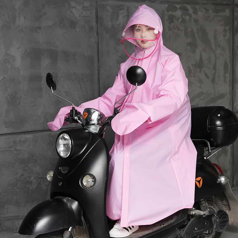 Waterproof Women's Raincoats Rain Poncho Raincoats with Hood Zipper Outdoor Hiking Biking Unisex Rain Cape Men Women Long Rain Jacket with Pock