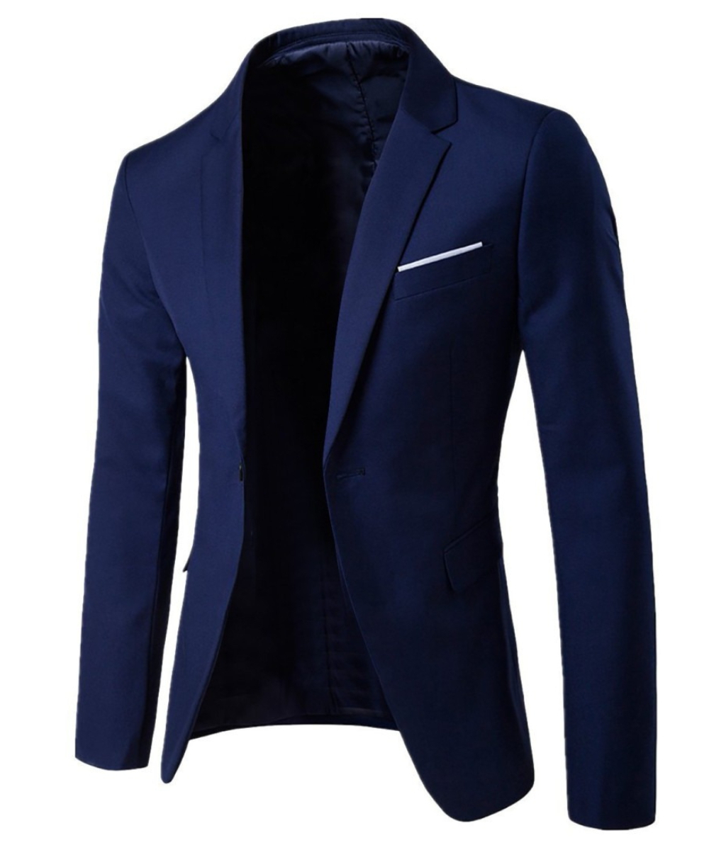 (309) New Men's Solid-Color Casual Blazer for Autumn