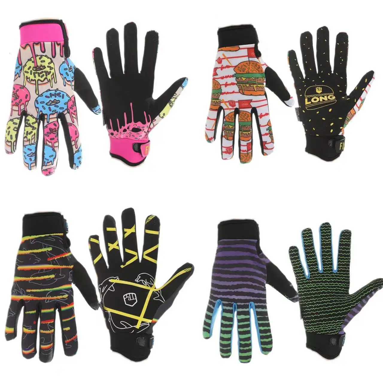 Sports Gloves fistplast Da Tong is an adu Cute doughnut wear protection suitable for motorcycle bicycle and mountain bike riding competition Q261008