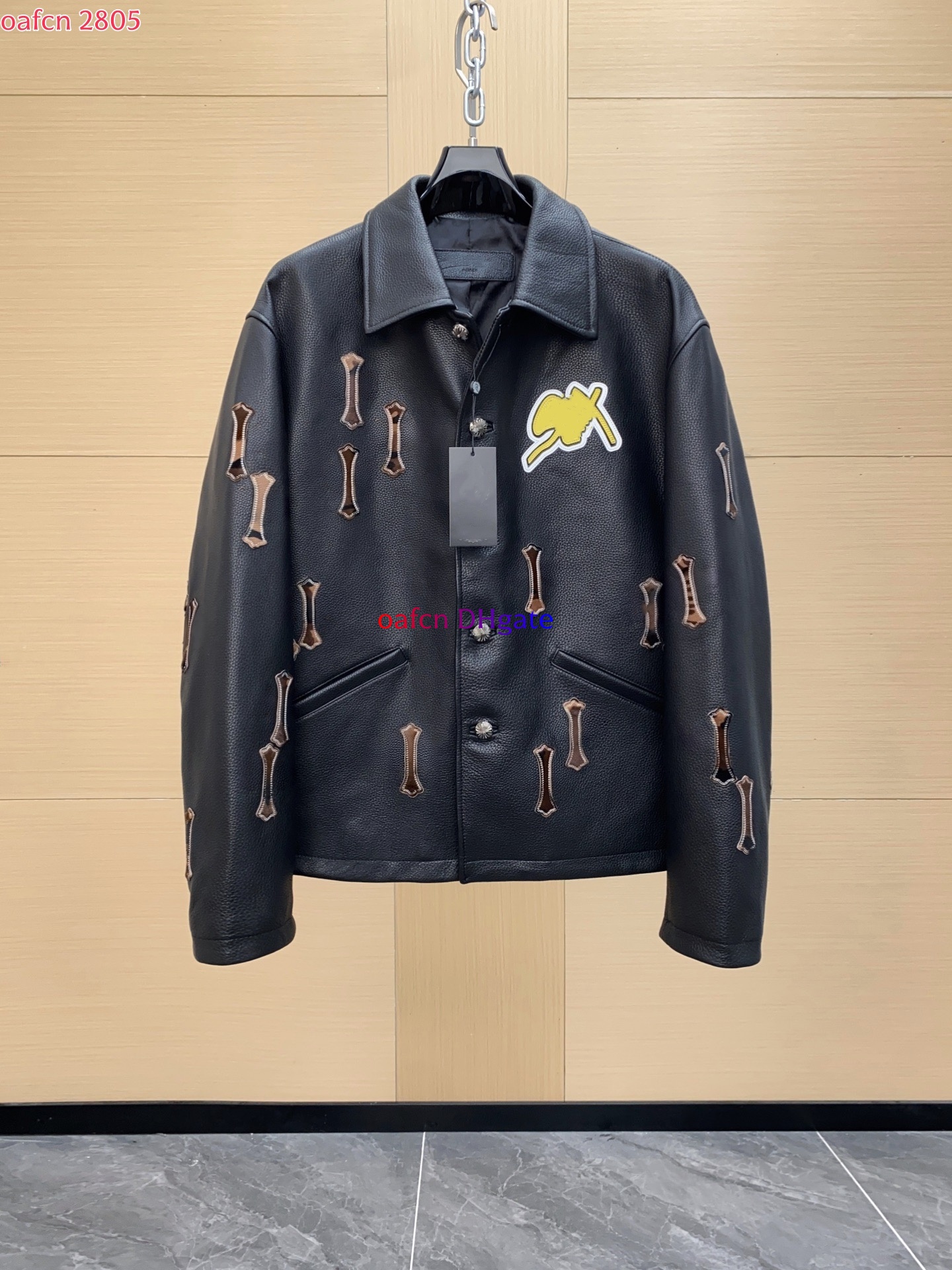 Designer Jacket MenS Jacket Stand Collar Zipper Motorcycle Fashion Waterproof Coat Motorcycle Leather Windbreaker Jackets Sex Records Chrome Leather