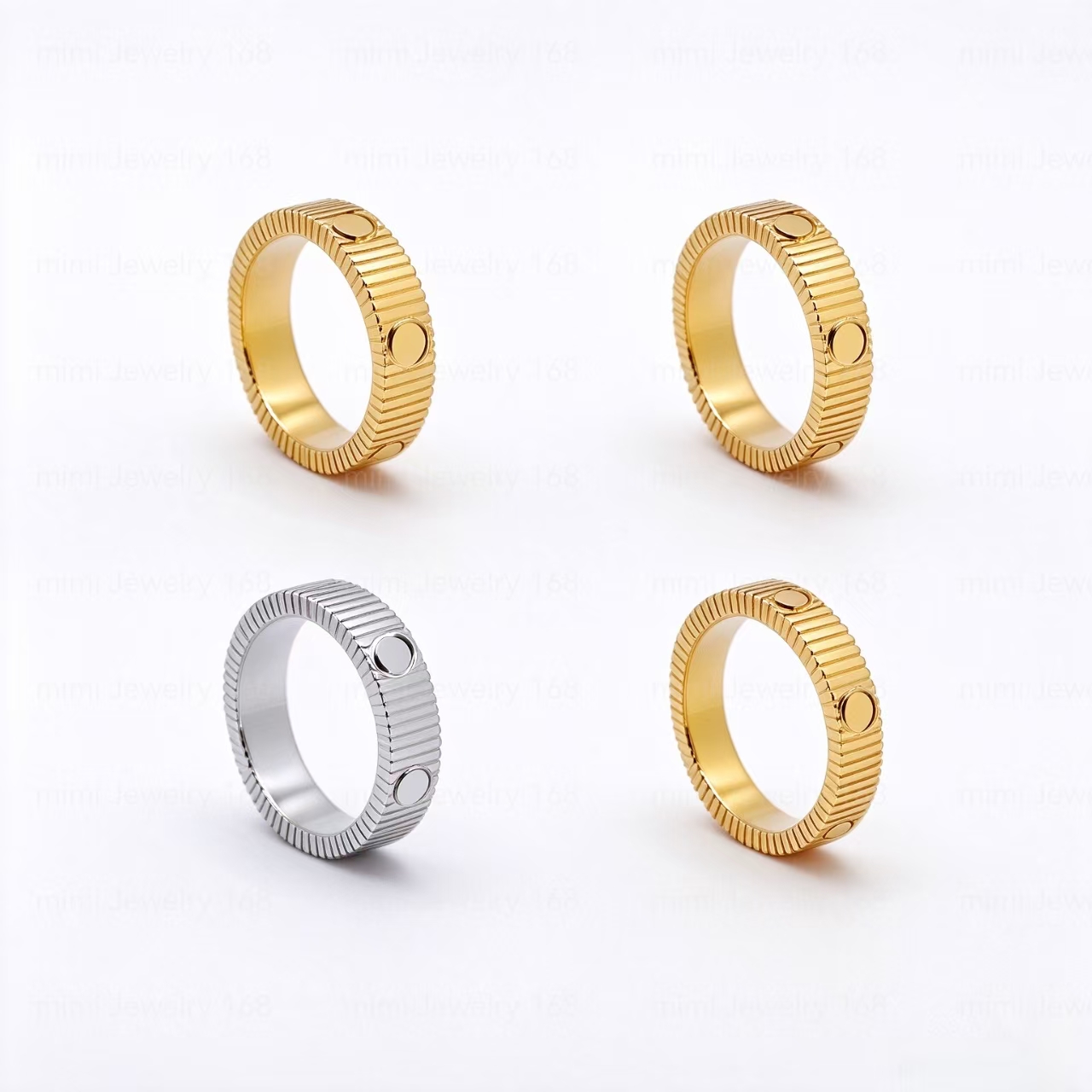 wedding rings for women ring love ring Thickness 4mm 5mm 6mm Stainless steel with gold plating Latest model Lovers ring engagement ring designer rin