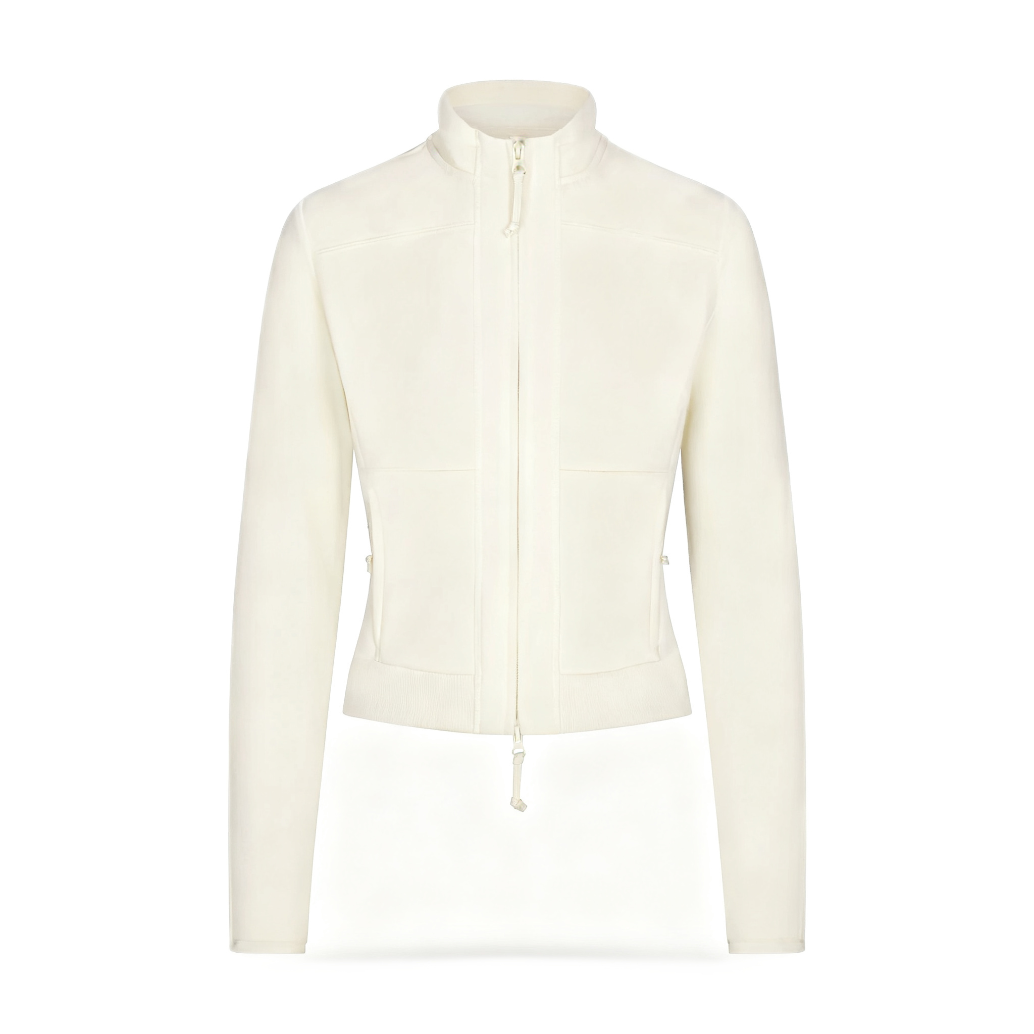 Womens Jackets Summer Lightweight Full Zip Front Stand Collar Design Minimalist Style Casual Wear Daily Commute White Color