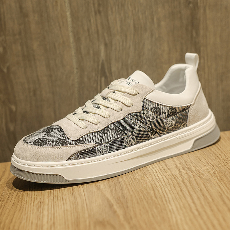 Fashion Versatile Mens Sneakers New Trendy Design Breathable Printed Athletic Shoes Low Top Platform Street Cool