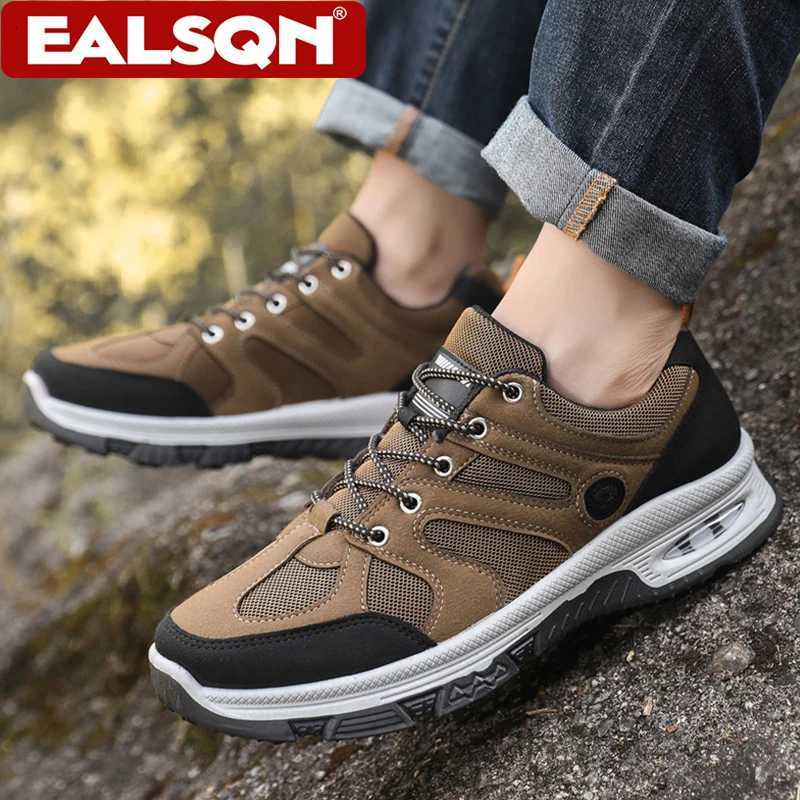 Outdoor Shoes Sandals Men's Outdoor Climbing Trekking Shoes Breathable Mesh Sports Hiking Sneakers Wear-resistant Low Cut Lace up Casual Shoes