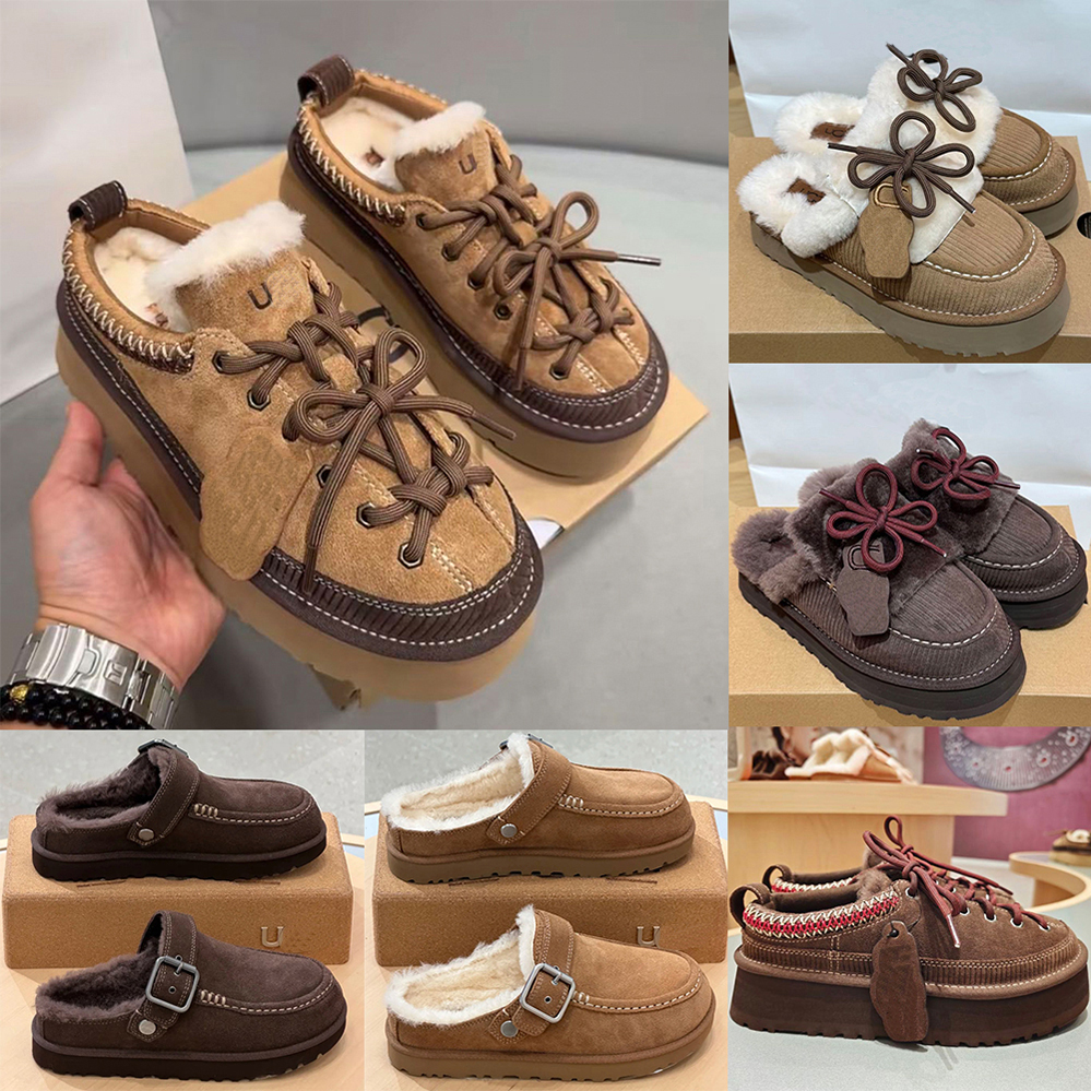 Designer Cookie Discquette Heritage Slides Goldenstar Evelina Sabots Sandale Femmes Daim Doublure en peau de mouton supérieure Pantoufles Tazz Ta