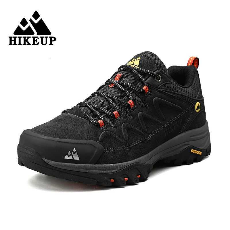 Outdoor Shoes Sandals HIKEUP Leather Mens Outdoor Hiking Shoes Tourist Trekking Sneakers Mountain Climbing Trail Jogging Shoes For Men Factory Outle