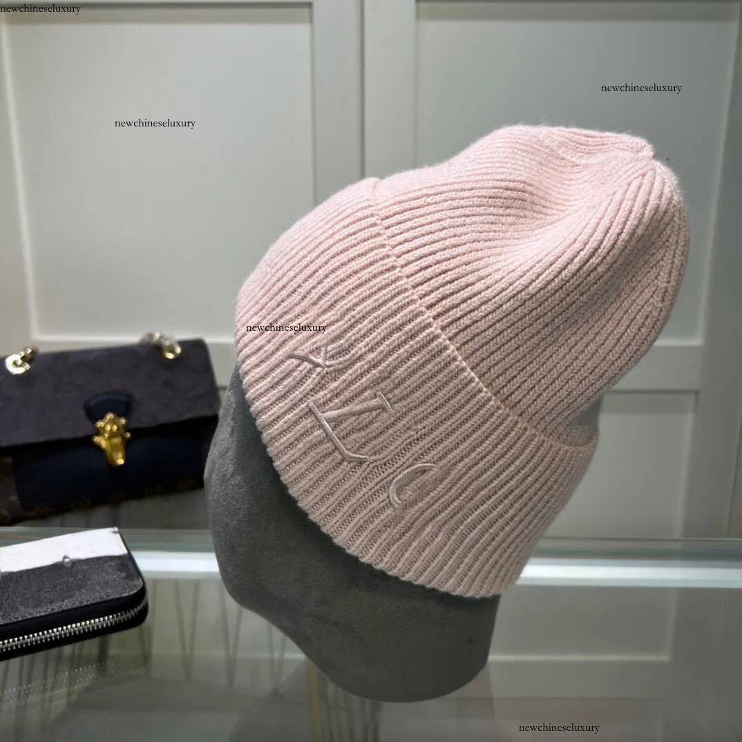 Knitted Hats Or Women Alphabet Embroidered Adult Version Blended Wool Windproof Warm Soft Thick For Daily Wearing In Winte