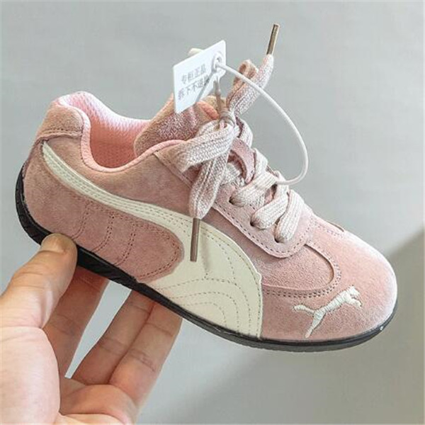 Designer Children's Shoes Fashion Luxury White Anti-slip Kids Girls Boys Outdoor leather Athletic Shoes Lightweight Breathable Toddler Baby