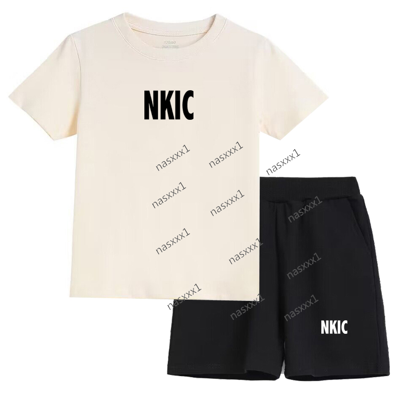Ensembles de vêtements d'été pour adolescents garçons 100% coton T-shirts Shorts 2 pièces grands enfants costumes décontractés à manches courtes