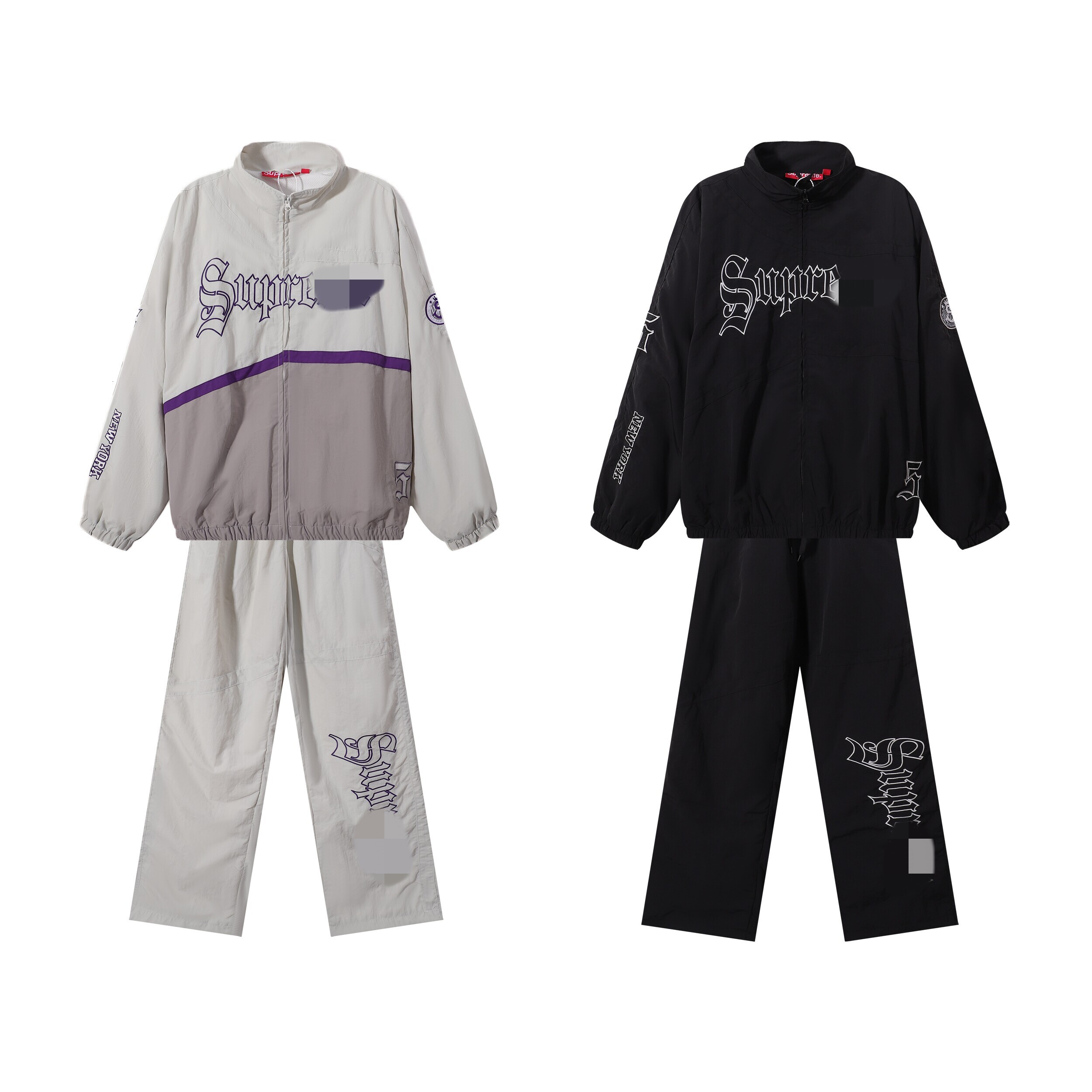 SPM Sweat Suit Men Designer Nylon Fabric Letter Printing Track Jacket American Retro Sup Jacket Windbreaker Set Coat Loose Casual High Quality SPM J