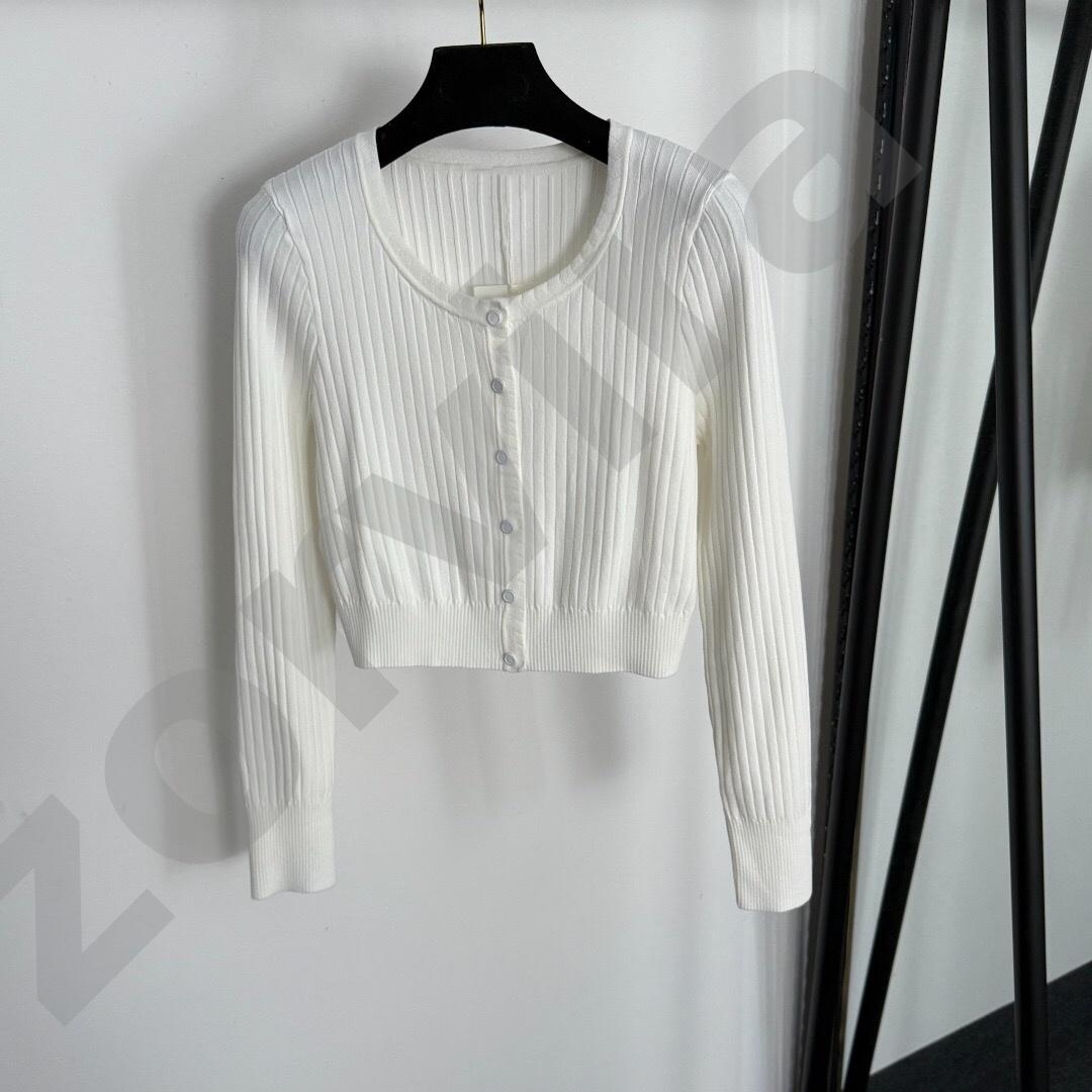 Cardigan en tricot côtelé à col rond pour femme, de haute qualité, à manches longues, boutonné, pull court, élégant, vêtements d'extérieur décont