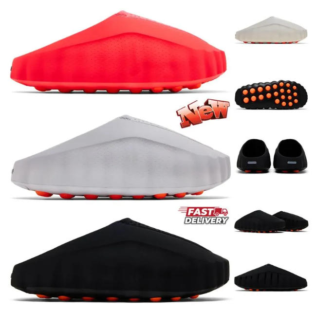 Desginer Slide Slides Slippers Soft Rubber Tech Comfortable Sandals Mules Clog Black Red Bone Light Smoke Grey Mens Womens Summer Beach shoes