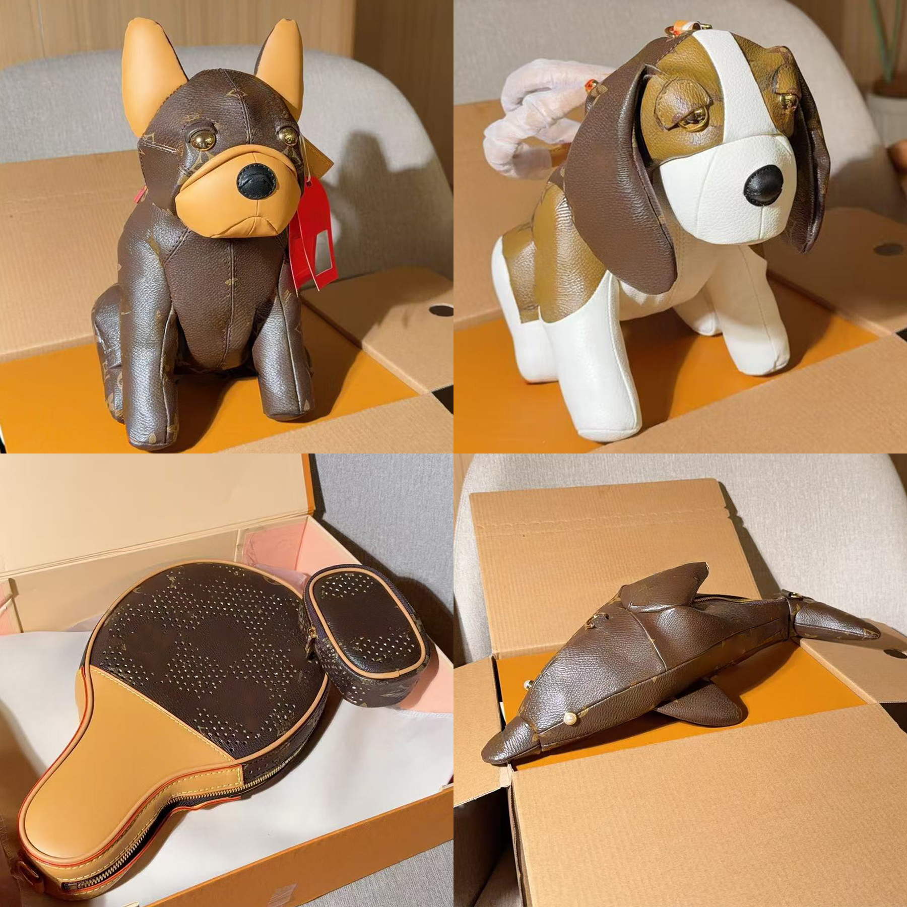 M26982 Dog Bag Leather Flower Women Luxurys Designers Totes Handbag Wallets Bag Messenger Purse Card Holder pouch Laptop Bag Messenger Bag Dolphin