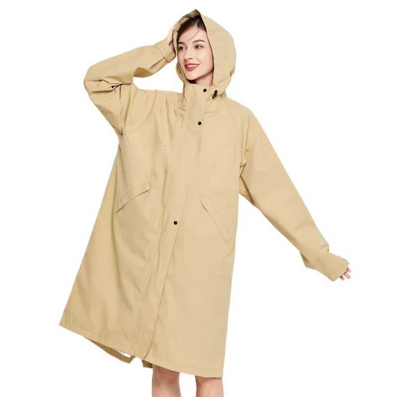 for Women's Raincoats Cute Raincoats Women Long Raincoat Fashion Men's and Women's Outdoor Hiking Shell Jacket Thickened JacketW26100
