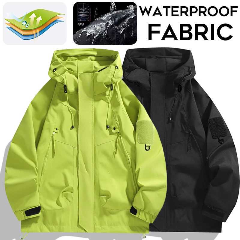 Outdoor Jackets Hoodies Autumn Outdoor Windbreakers Unisex Hooded Jackets Waterproof Trekking Jacket Camping Loose Thin Softshell Hiking Men Women C